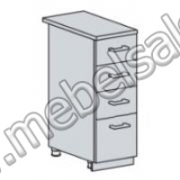НУВЕЛЬ ШКАФ НИЖНИЙ 300 С 4 ЯЩИКАМИ (ШН4Я 300)